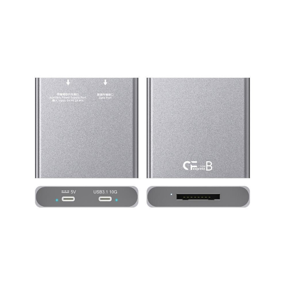 Cfexpress Card Reader Usb C 10Gbps Cfexpress Type B Card Reader With Usb 3.1 Gen2 Transfer Speed With Usb C/Usb Cable 6935161510836