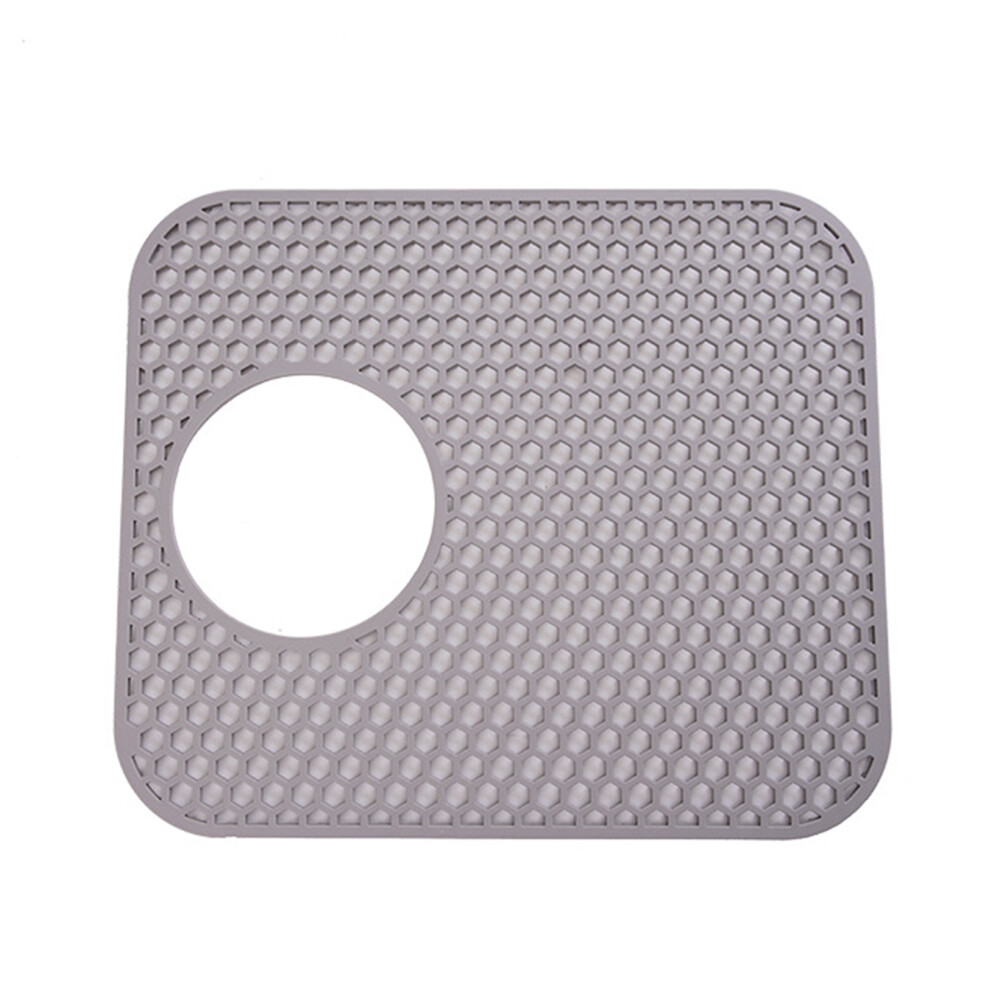 Sink Protector Mat Silicone Hollow Insulation Pad-Bottom Hole 7732000589874