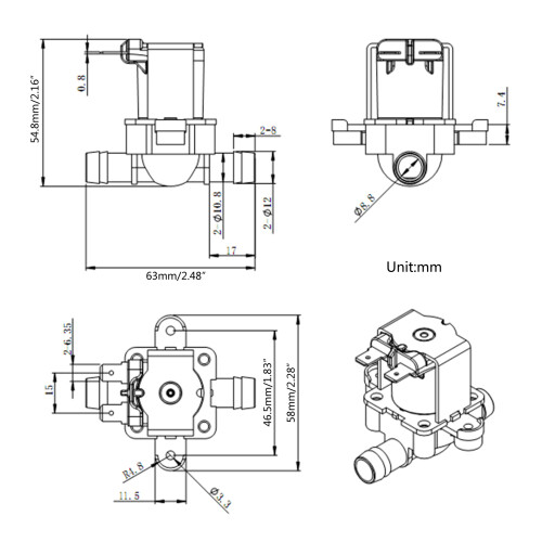 1/2 "eau pour électrovanne électrique, solénoïde d'eau pour-12V 2