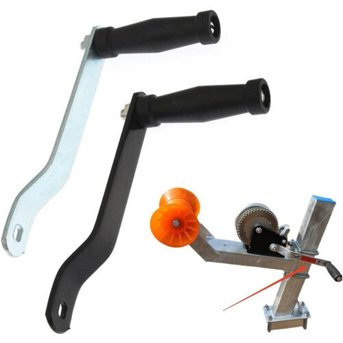 Ergonomic iron for boat trailers, winch, crank handle, and improved control (silver) 2