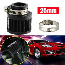 Carhome 25mm Schwarzer Auto-Luftansaugfilter Turbolüftungs-Kurbelgehäuse Motorrad-Entlüftungsventil modifiziertes Auspuffrohr US