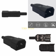 K32C abnehmbarer elektrischer Stromstecker auseinanderbauen IEC 320 C14 männlicher Stecker umverdrahtbar