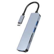 K32C USB-Hub, 5 Ports, Mehrfach-Expander-RJ45-Adapter, USB-Splitter, Stecker und für PL
