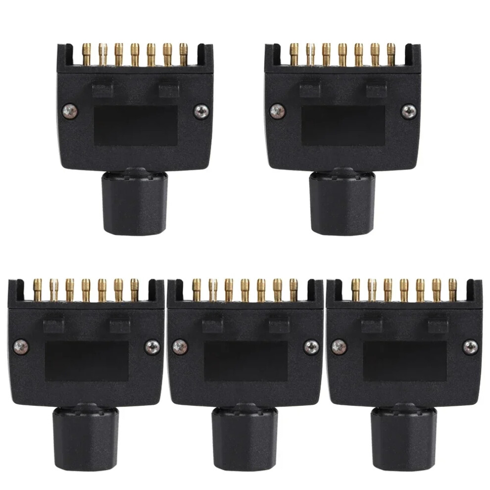5Pcs 7Pin Male Flat Plug Connector Australian Standard Boat Caravan Adaptor Connector Plug Socket Flat Trailer Male Plug Socket 6935161427608