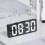 (black) LED Electronic Mirror Alarm Clock Digital Clock Sound Control Temperature Clock Desktop Decoration 2