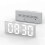 (White) LED Electronic Mirror Alarm Clock Digital Clock Sound Control Temperature Clock Desktop Decoration 1