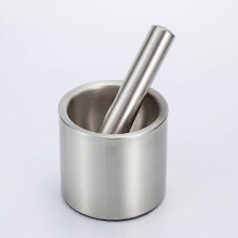 304 Stainless Steel Garlic Pestle, Pestle, Medicine Jar, Garlic Puree Maker, Household Manual Stone Mortar,grinding Bowl Cup