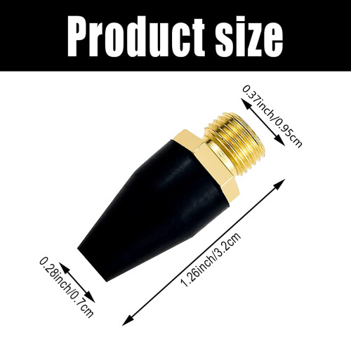 20 Pcs Black Rubber Air Tool Tip Air Nozzle Replacement Blow 2