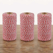 (3rolls) 2mm Colored Cotton Rope Roll - Two Colors for DIY Decoration Christmas Gifts Contrasting Tag Strings Zongzi Binding