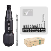 Electric Screwdriver Adjustable Speed 3.6V USB Rechargeable Cordless With LED Light Removable Bits