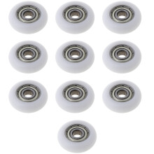 10Pcs Nylon Plastic Round Pulley Replacement Sliding Bearing