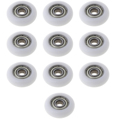 10Pcs Nylon Plastic Round Pulley Replacement Sliding Bearing