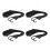 4 Stück Motorrad Gepäckseil Doppelklemme 60cm Elastisch retractable Schwarz 2