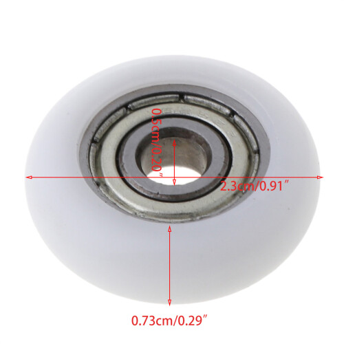 10Pcs Nylon Plastic Round Pulley Replacement Sliding Bearing 1