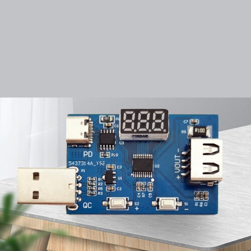 USB Trigger Module QC3.0 PD3.0 Fast Charging Tester Adjustable 3.620V Voltage Memory Function 1