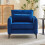 Living And Home Single Sofa Armchair, Navy Blue 3