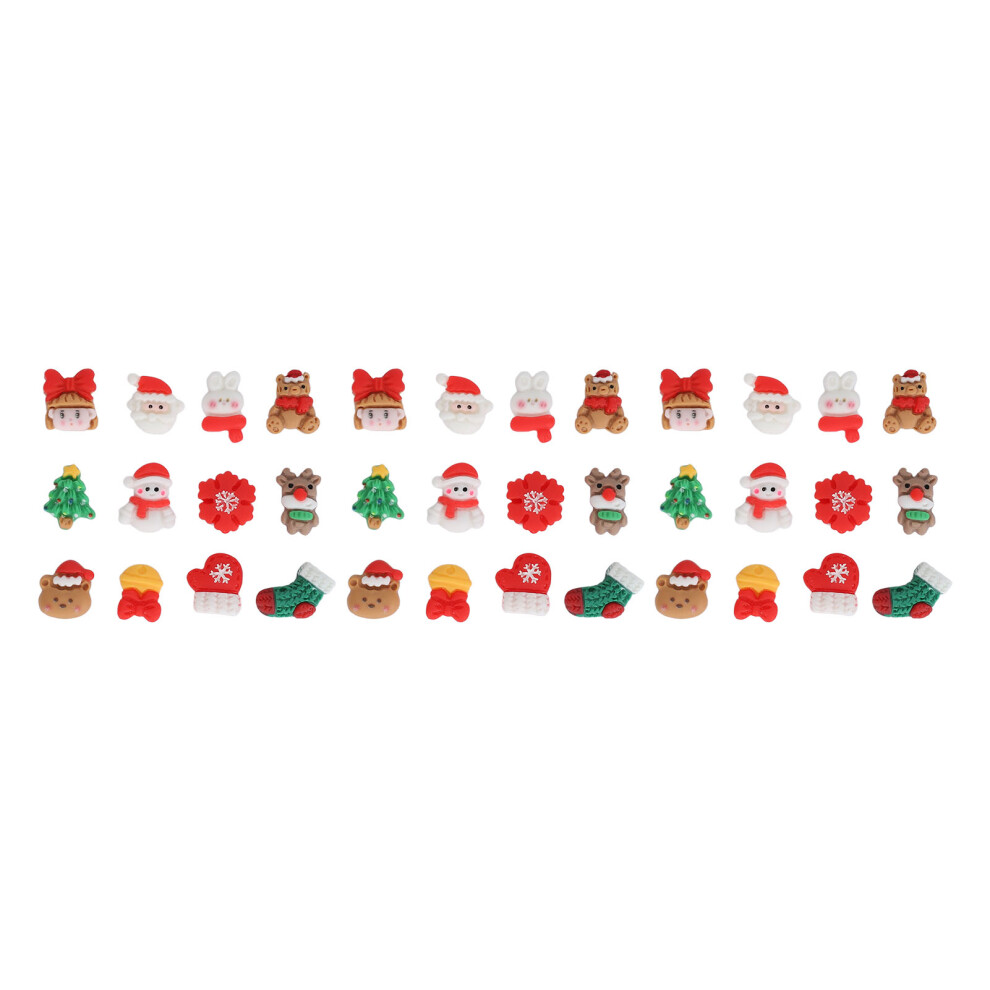 Christmas Hat Earrings Sparkling Crystal, Charm Resin Earrings for Holiday Parties, Festive Sparkle with DIY Nail Art Decorations For Nightclubs
