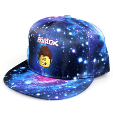 Roblox Cartoon Printing Baseball Cap for Boys and Girls Adjustable Kids Hat Flat Brim Sun Hat for Children Baseball Cap M Blue