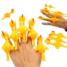 (10pcs) 10-50PCS Slingshotting Chicken Finger Toy, Funny Flying Rubber Chicken, Soft Decompression Toy for Kids, Birthday Present & Party Favor