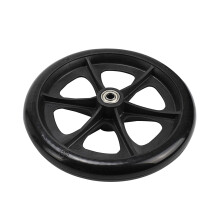 6/8 inch zware rolstoel voorste zwenkwielen,-8 inch Zwart