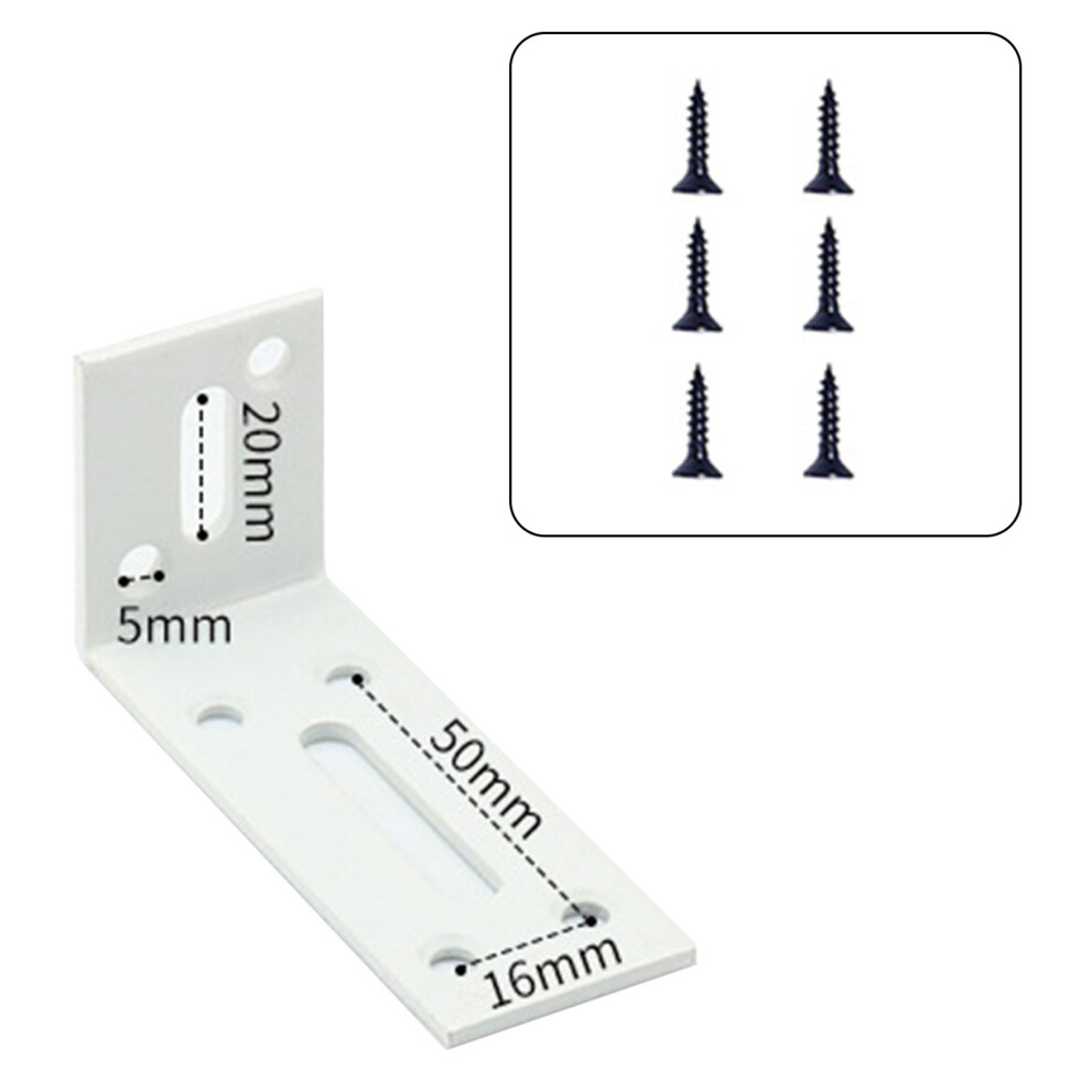 L-Bracket Shelf Support Durable Cold-Rolled Steel-White A 7732000588747