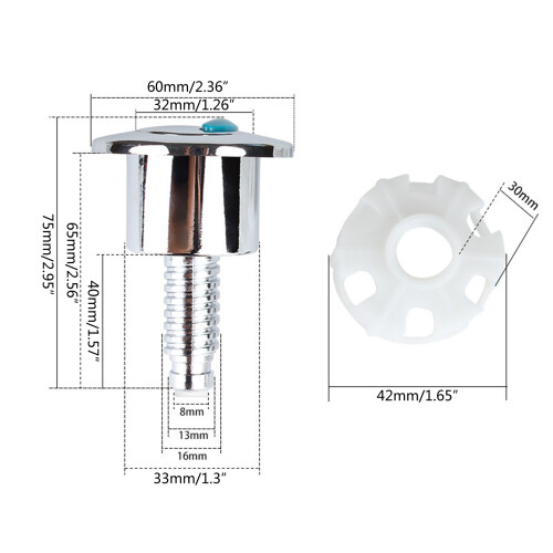 Toilet Button Cover Oval-shape Double Pressing Tanks Push Water 2