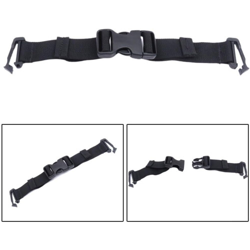 BCD Sternum Strap for Scuba Diving, Quick Release Chest Harness with Durable Nylon Clip, Adjustable Size, Black 2