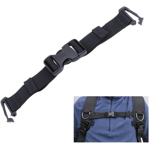 BCD Sternum Strap for Scuba Diving, Quick Release Chest Harness with Durable Nylon Clip, Adjustable Size, Black 1