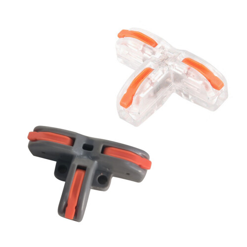3-way Wire Connectors Push-In Terminal Block Cable-Gray orange 1
