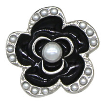 Elegant Alloy Shirt Button Covers with Rhinestones/Pearls Decorative Cuff Link Covers Button Decorations For Formal Casual Wear Four Silver Base