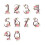 Type 1 30P Floral Number Stickers, Self-Adhesive 2