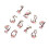 Type 1 30P Floral Number Stickers, Self-Adhesive 9