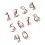 Type 1 30P Floral Number Stickers, Self-Adhesive 1
