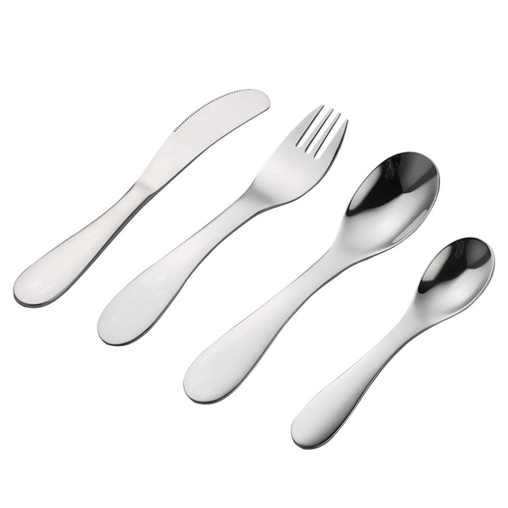 Toddler Cutlery Set with Safe Stainless Steel and Ergonomic Grip Kids Utensils for Travel