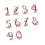 Type 1 30P Floral Number Stickers, Self-Adhesive 6
