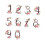 Type 1 30P Floral Number Stickers, Self-Adhesive 10
