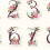Type 1 30P Floral Number Stickers, Self-Adhesive 7
