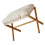 Foldable X-Leg Foot Stool, 5.3lb, One Size Beige 5