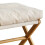 Foldable X-Leg Foot Stool, 5.3lb, One Size Beige 7