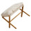 Foldable X-Leg Foot Stool, 5.3lb, One Size Beige 12
