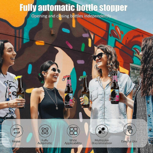 (5pcs) Fully Automatic Beer Bottle Caps with Insect Protection, Multiple Color Designs, Reule & Versatile - 5pcs 2