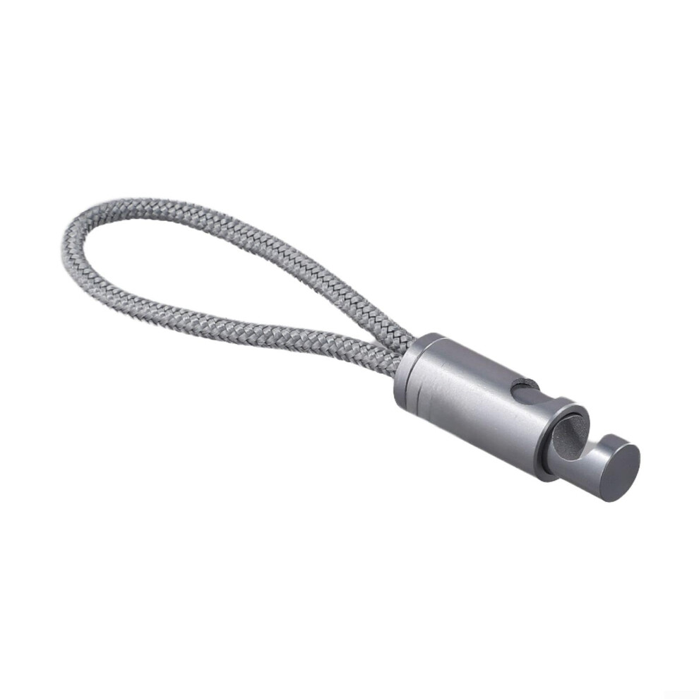 Silver Portable Camping Wind Rope Buckle, Piston Clip For Hanging Equipment, Strong 2 Kg Load Capacity (Silver) Color