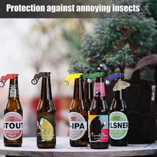 (5pcs) Fully Automatic Beer Bottle Caps with Insect Protection, Multiple Color Designs, Reule & Versatile - 5pcs 1