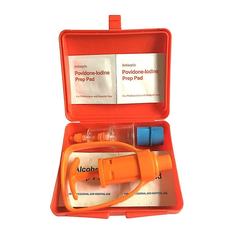 First Aid Essential: Venom Extractor & Suction Pump Kit For Outdoor Emergencies, Quick & Easy One-Hand Operation, Includes Tourniquet And Cleaning Pad