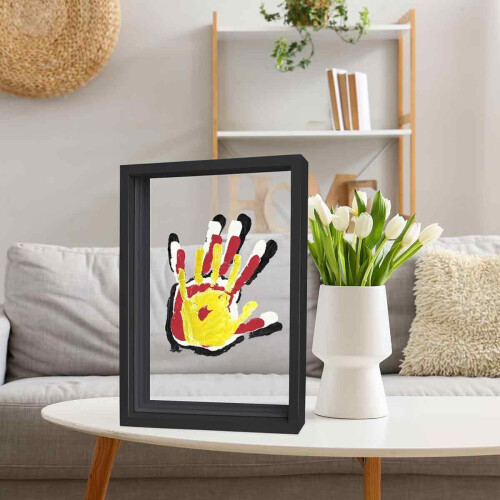 Ξύλινο πλαίσιο αναμνηστικών χειροτεχνίας DIY, διαφανή φύλλα για το κιτ 2