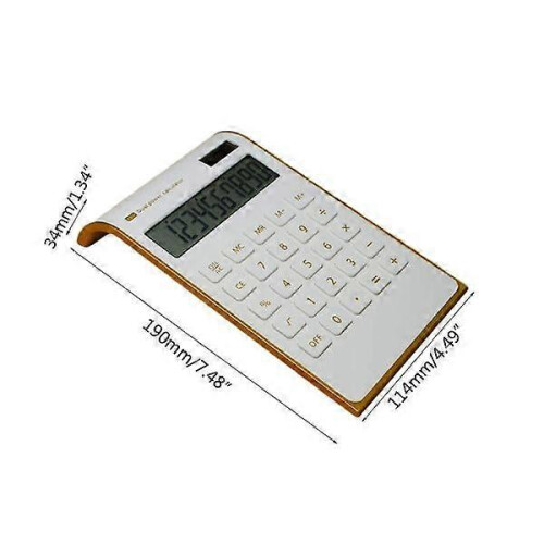(White) Ultra-thin solar calculator for office desk calculator 2