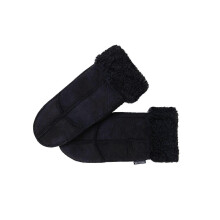 (One Size, Black) Nordvek Women's 100% Genuine Sheepskin Mittens with Turn-Back Cuff #308-100 - Quality Winter Warmth for Your Fingers