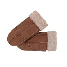 (One Size, Chestnut) Nordvek Women's 100% Genuine Sheepskin Mittens with Turn-Back Cuff #308-100 - Quality Winter Warmth for Your Fingers