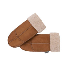 (One Size, Tan) Nordvek Women's 100% Genuine Sheepskin Mittens with Turn-Back Cuff #308-100 - Quality Winter Warmth for Your Fingers
