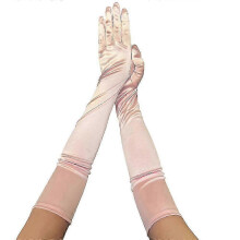 (pinkA) Elegant 1920s Women Evening Dinner Gloves Full Finger Bridal Wedding